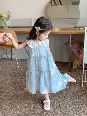 【YW】无忧购儿童韩系公主洋气背心碎花连衣裙X9083（截单后7天发货)25年清仓捡漏