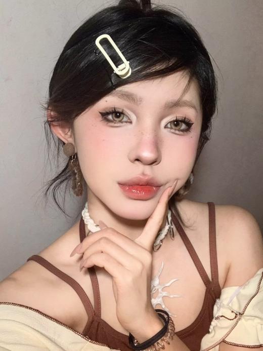 woolilens半年抛 修狗汪汪/青蛙呱呱 14.2mm 棕/绿 拍下即为一副两片 商品图3