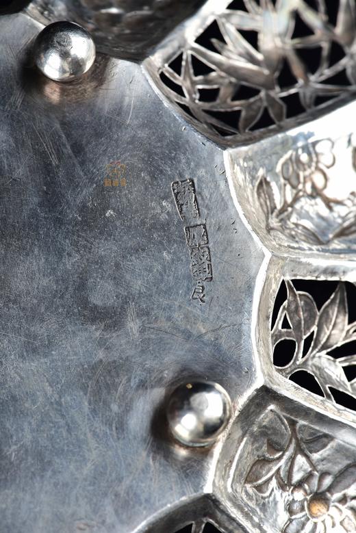 【梅兰竹菊】镂空老银盘YS2407009 商品图2