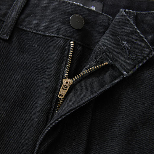 经典百搭日常通勤牛仔裤女中高腰大口袋工装裤直筒裤V3142150 商品图5