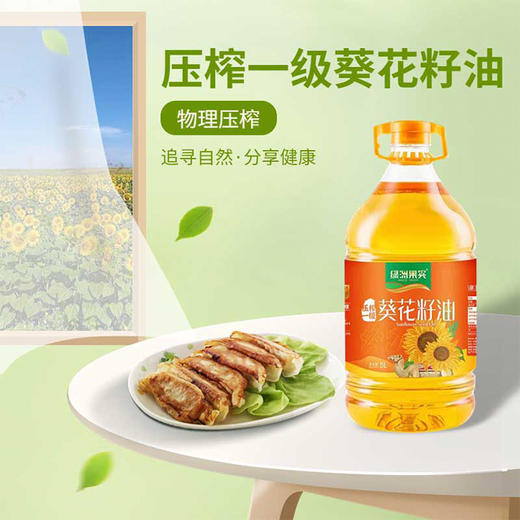 绿洲果实一级葵花籽油5L 物理压榨 商品图0