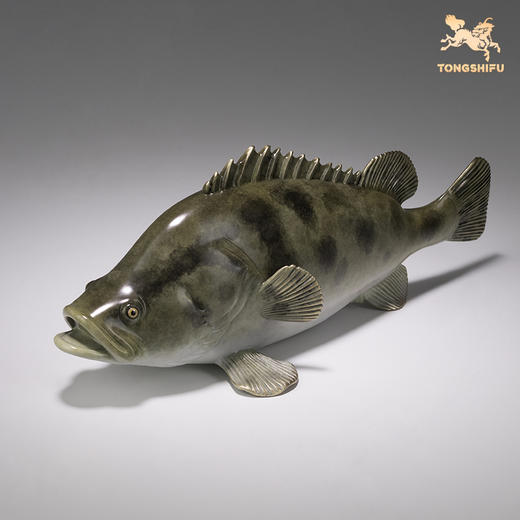 铜师傅 铜摆件《贵余》家居桌面装饰工艺品客厅鱼摆件 商品图3