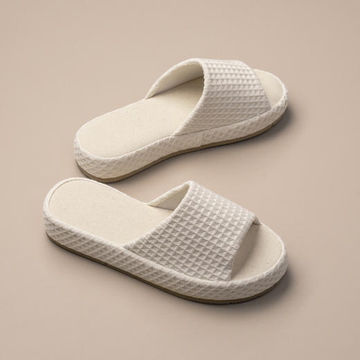 【华夫格拖鞋】华夫格拖鞋家用布艺拖鞋情侣地板地毯防水拖鞋夏季拖 商品图9