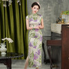 WX-C-69新款真丝旗袍年轻款高端气质长款改良版桑蚕丝连衣裙 商品缩略图0