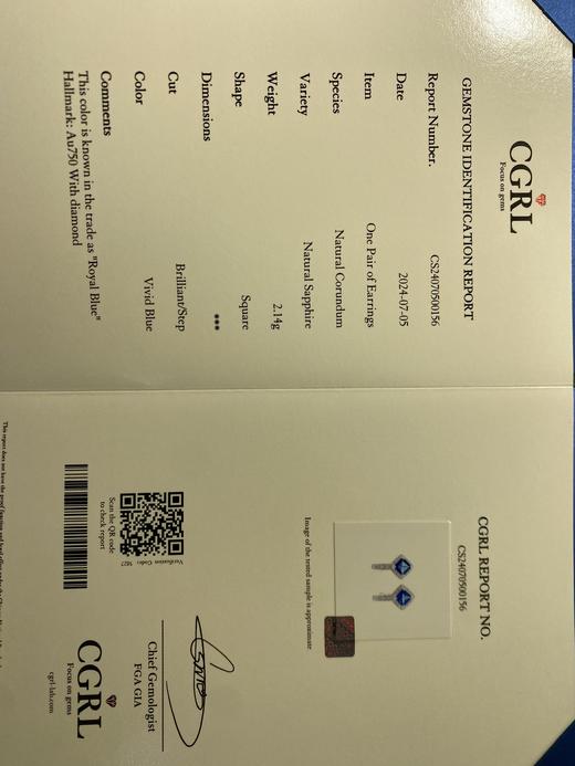 0.5ct 蓝宝石耳扣 商品图8