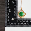 【天然正品】AU750黄金镶钻镶天然糯种满绿色荷花翡翠（高贵、廉洁）吊坠项链040724NJM07 商品缩略图4
