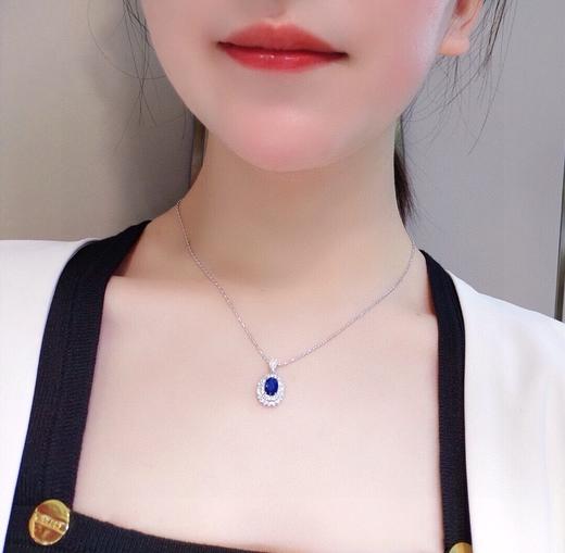 0.95ct 蓝宝石吊坠 商品图4