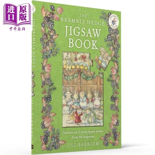 预售 【中商原版】野蔷薇村的故事 拼图书 The Brambly Hedge Jigsaw Book 英文原版 儿童绘本故事 12块拼图玩具书 精装进口 3岁+  商品图1