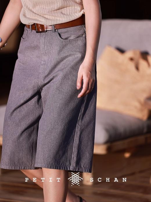 PETIT SCHAN小闪 CLO#538 wandering vintage 流浪古着 纯棉灰色轻水洗牛仔百慕大短裤 商品图0