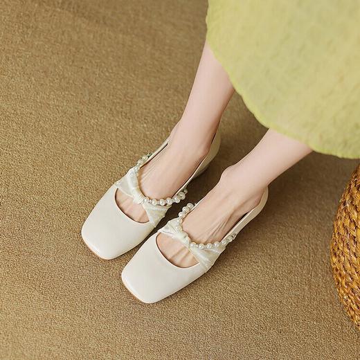 【预售5天】玛丽珍粗跟方头单鞋，法式气质浅口温柔淑女配裙子KYD&KK35-8 商品图4