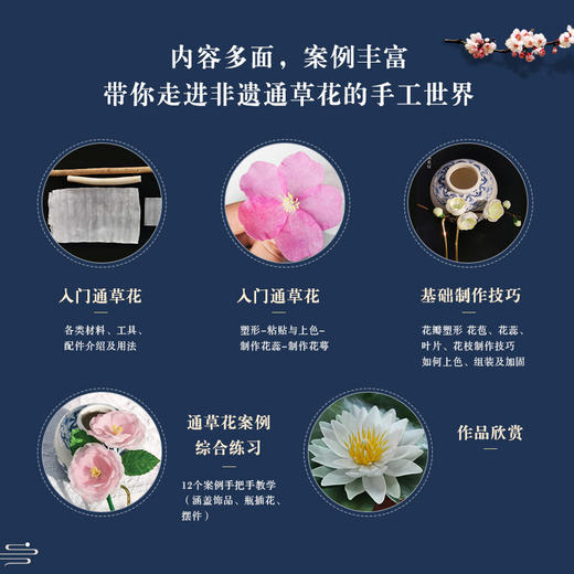 非遗通草花手工制作指南 永不凋谢的花 商品图3