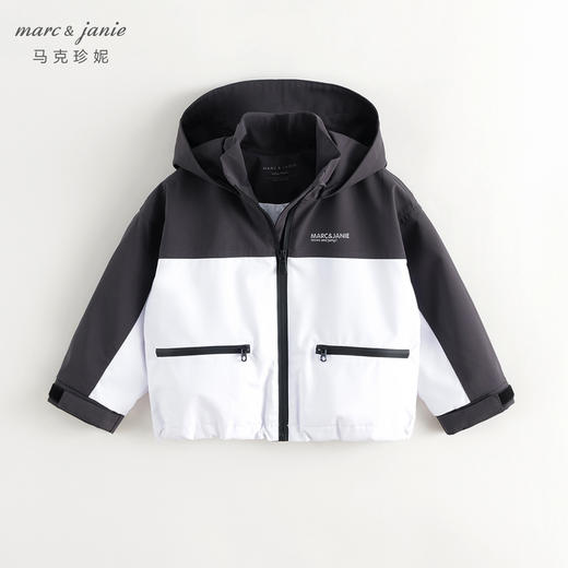 马克珍妮男女童城市户外拼色外套软壳衣儿童夹克秋装新款241309 商品图2
