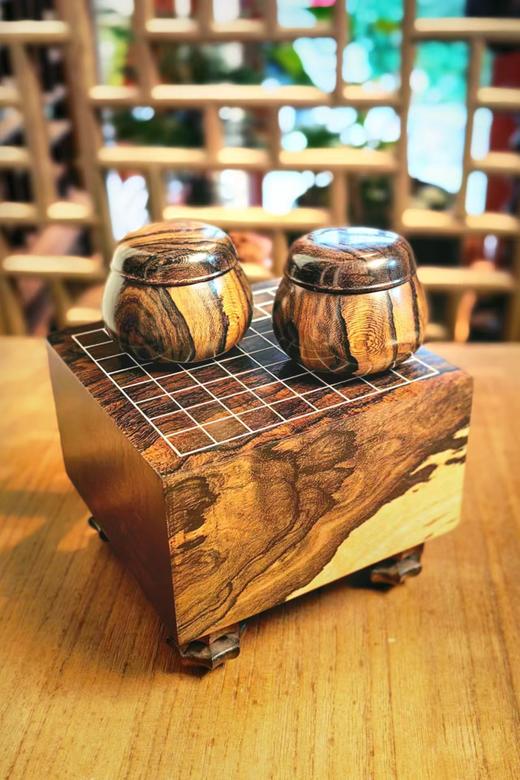 黑柿木九路小棋墩套装（赠送大漆工艺小葫芦） 商品图0