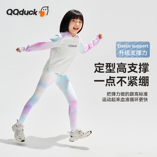 【凉感速干 UPF50+】【120-170】【可可鸭】女童防紫外线运动裤薄款瑜伽鲨鱼裤 商品图7