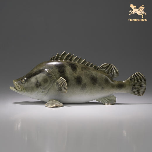 铜师傅 铜摆件《贵余》家居桌面装饰工艺品客厅鱼摆件 商品图2