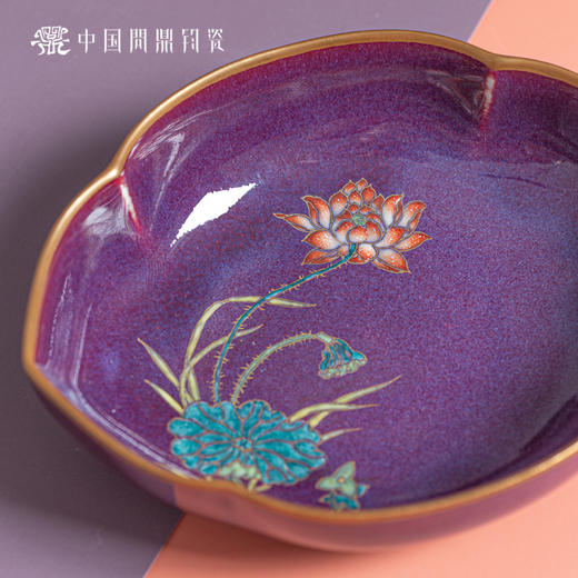 问鼎钧瓷嘉叶壶承（绘画） 商品图1