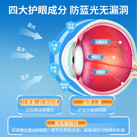 【保护视力 缓解视疲劳】紫一越橘叶黄素β胡萝卜素软胶囊 60粒/瓶 商品图3
