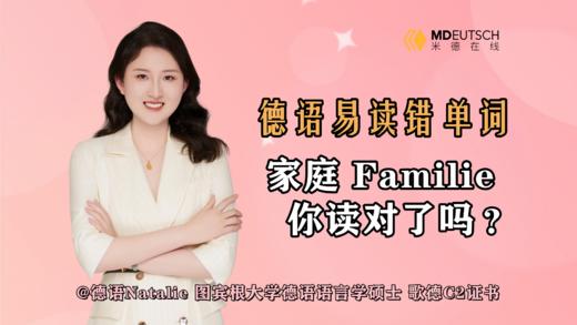 德语单词Familie你读对了吗 商品图0