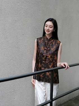 盛唐婧 |金竹如意香云纱男女同款马甲