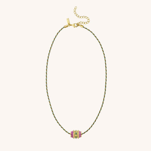 北京仓｜MYA-BAY-FUCHSIA-玫红色 珐琅 转运珠 项链［比利时设计师］ 商品图2