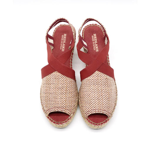 西班牙原产手工制作时尚轻便超舒适女款草编鞋 341D-红色 商品图3