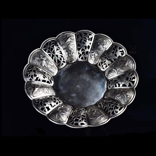 【梅兰竹菊】镂空老银盘YS2407009 商品图3