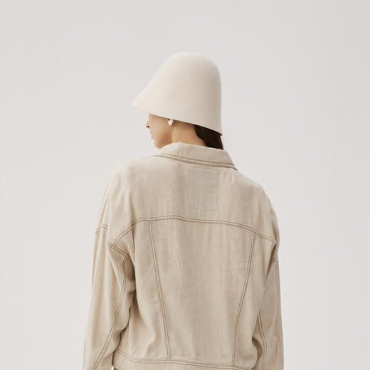 谜底100%羊毛渔夫帽女2024秋新品复古百搭圆顶特色帽子243MQ1352 商品图3