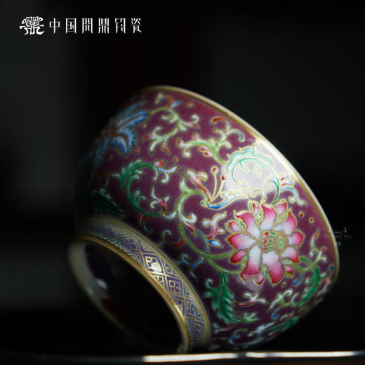 问鼎钧瓷大听泉杯（满工珐琅彩） 商品图1