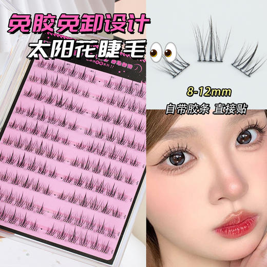 【免胶免卸设计！太阳花睫毛】无需等胶干，三秒上眼！极细的黑线梗 不扎眼睛 不挡视线！日常百搭 通勤上镜两不误Y 商品图1