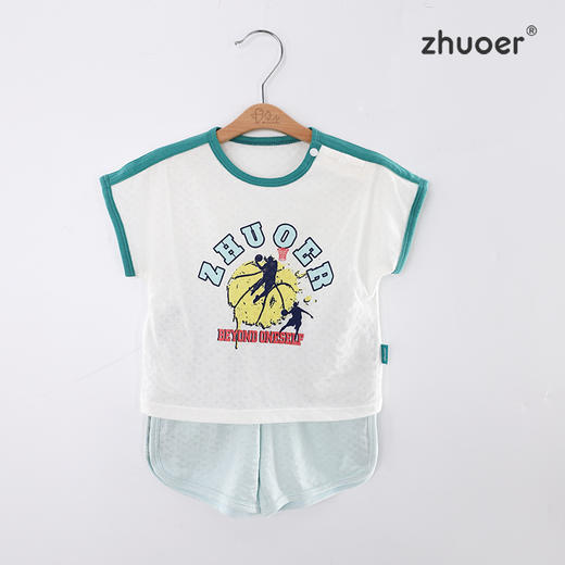 【夏款套装】卓儿莫代尔婴儿内衣套装宝宝宽松睡衣夏季薄款空调服亲肤衣服3个月-5岁 商品图3