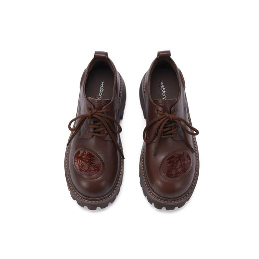 westory春秋新款时尚优雅深口单鞋气质百搭平底乐福鞋女W24CM74781 商品图3