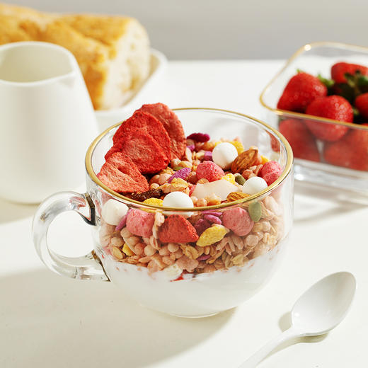 【麦麦SY】草莓益生元水果麦片408g/袋酸奶伴侣早餐代餐开袋即食 商品图4