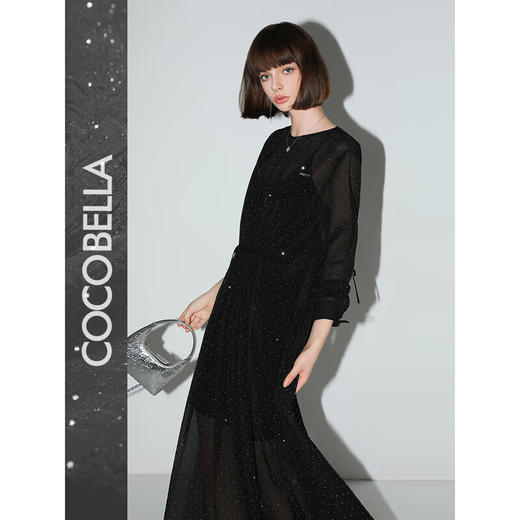 COCOBELLA[璀璨星河]烫钻肌理感夏连衣裙吊带裙两件套FR7062 商品图1