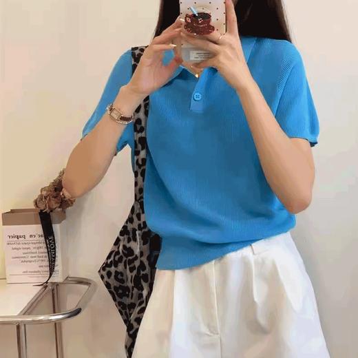 【Basiclive】baby粉 亚麻天丝polo衫 商品图4