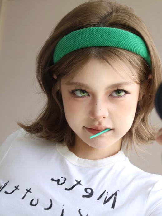 woolilens半年抛 修狗汪汪/青蛙呱呱 14.2mm 棕/绿 拍下即为一副两片 商品图7