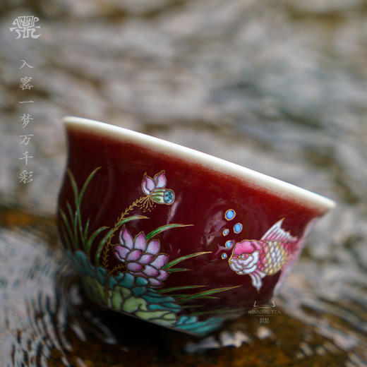 问鼎钧瓷净月杯（晴戏荷鱼） 商品图3