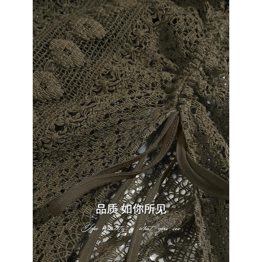 COCOBELLA重工镂空刺绣早秋蕾丝衫度假风宽松钩花罩衫LC7026D 商品图4