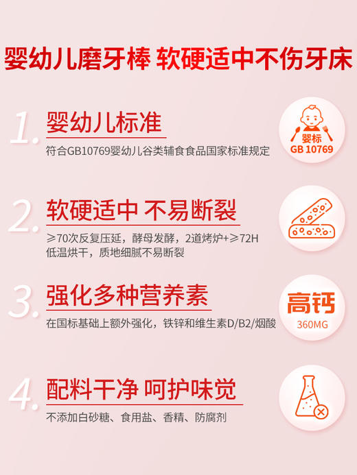 方广婴幼儿辅食原味磨牙棒山楂味/FAG-949165/FAG-949172 商品图2