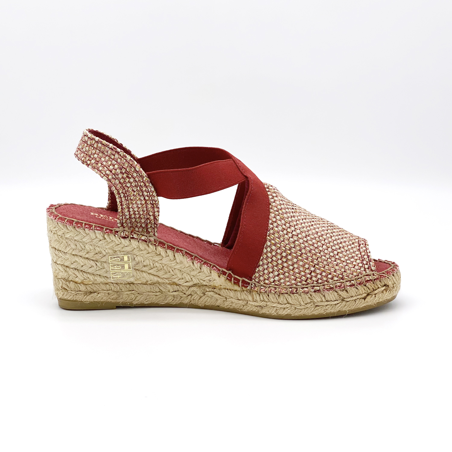 西班牙原产手工制作时尚轻便超舒适女款草编鞋 341D-红色