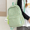 【日系ins风❗️潮流格子书包】小身材大容量，韩版时尚简约书包，男女学生书包，休闲旅行双背包，潮流新款人气情侣包包开学季常备L 商品缩略图2