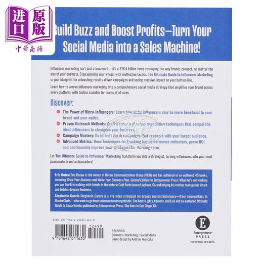 预售 【中商原版】影响者营销指南 企业家指南 Ultimate Guide to Influencer Marketing 英文原版 Neal Schaffer 经管励志 商品图1