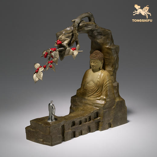 铜师傅《问佛》新国风佛像摆件 家居客厅装饰工艺品摆件 案头精品 商品图3