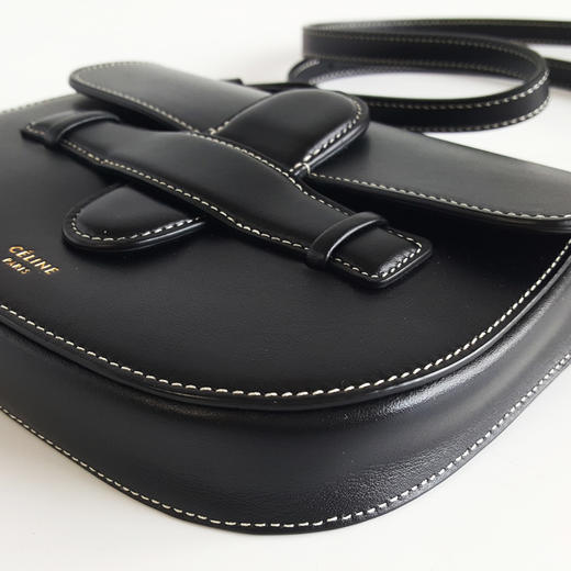 【95新】CELINE思琳 黑色全皮马鞍包单肩斜挎包 女士 010724NJS07 商品图7