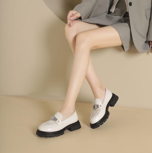 westory2024秋季新款时尚优雅单鞋气质百搭平底乐福鞋女W24CM74801 商品图7