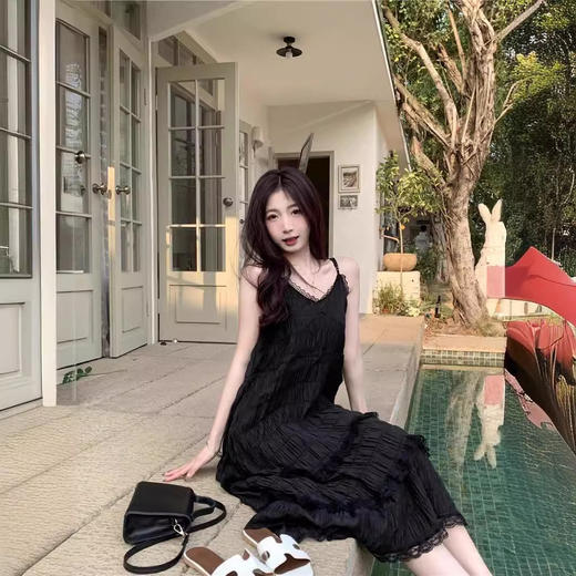 【甜美减龄！法式吊带蛋糕连衣裙】白色女装夏季度假风小个子宽松长裙子 商品图0