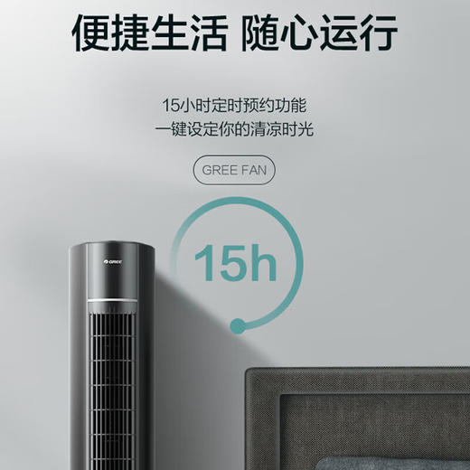 格力（GREE）冷暖塔扇塔式落地扇遥控家用风扇电风扇家用取暖器空气清新塔扇（FL-10X61RBg） 商品图3