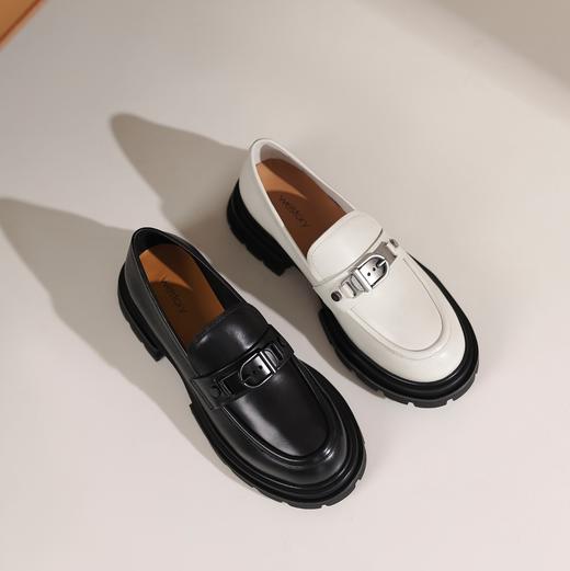 westory2024秋季新款时尚优雅单鞋气质百搭平底乐福鞋女W24CM74801 商品图0