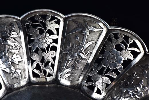 【梅兰竹菊】镂空老银盘YS2407009 商品图5