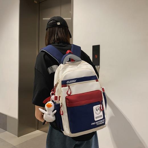 【超大容量！潮流双肩包书包】轻松存放课本、笔记本、文具等学习用品，高中学生斜垮包开学季L六一儿童节礼物 商品图2
