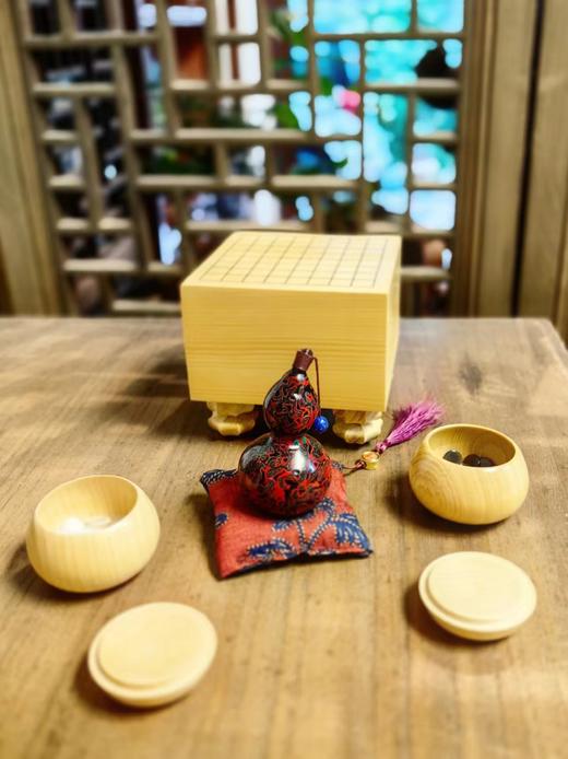 本榧九路小棋墩套装（赠送大漆工艺小葫芦） 商品图2